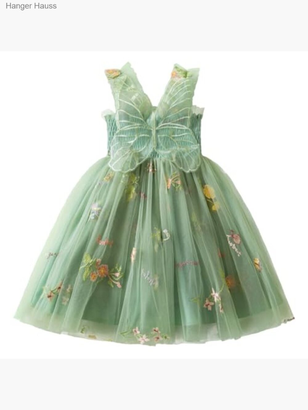 Toddler Girl Tulle Dress with Butterfly Wings Casual - Picture 3 of 7